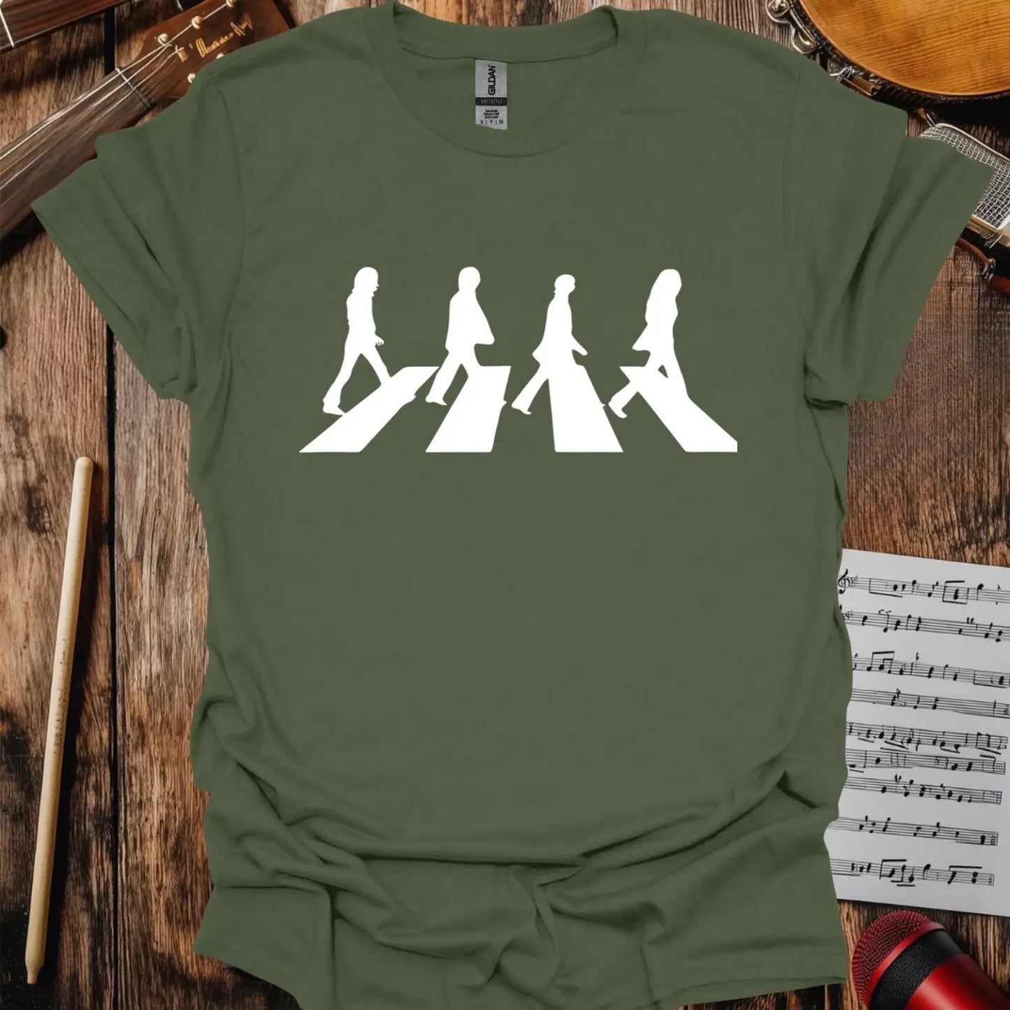Abbey Road T-shirt - S / Military Green - T-Shirt