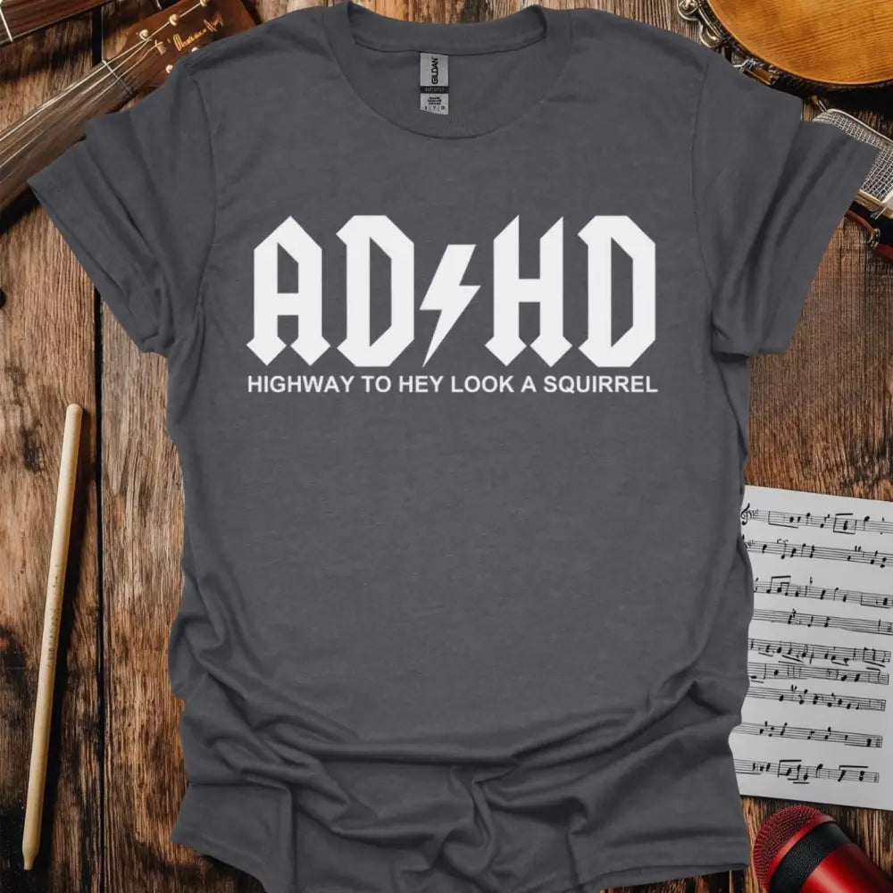 ADHD T-shirt Dark Heather Grey