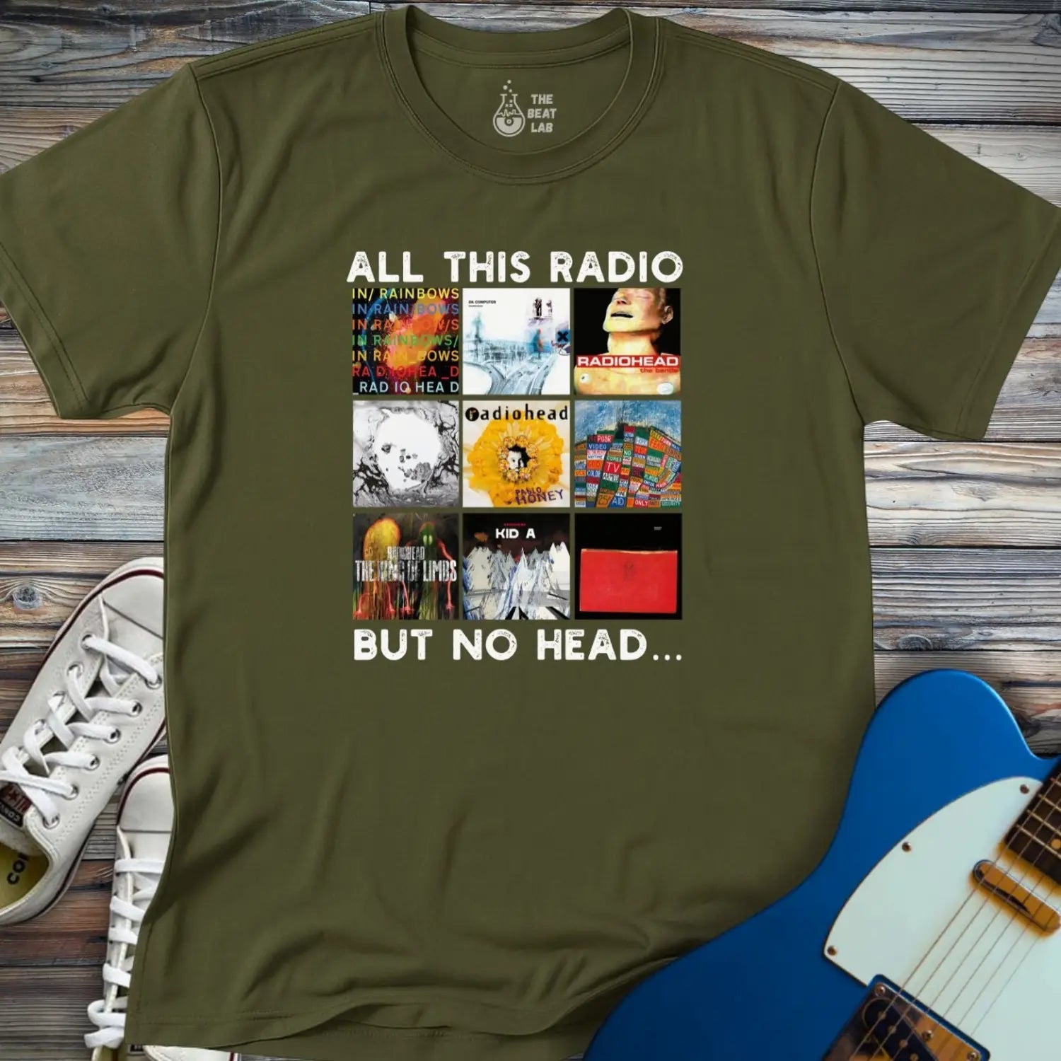 All This Radio T-shirt - Military Green / S - T-Shirt
