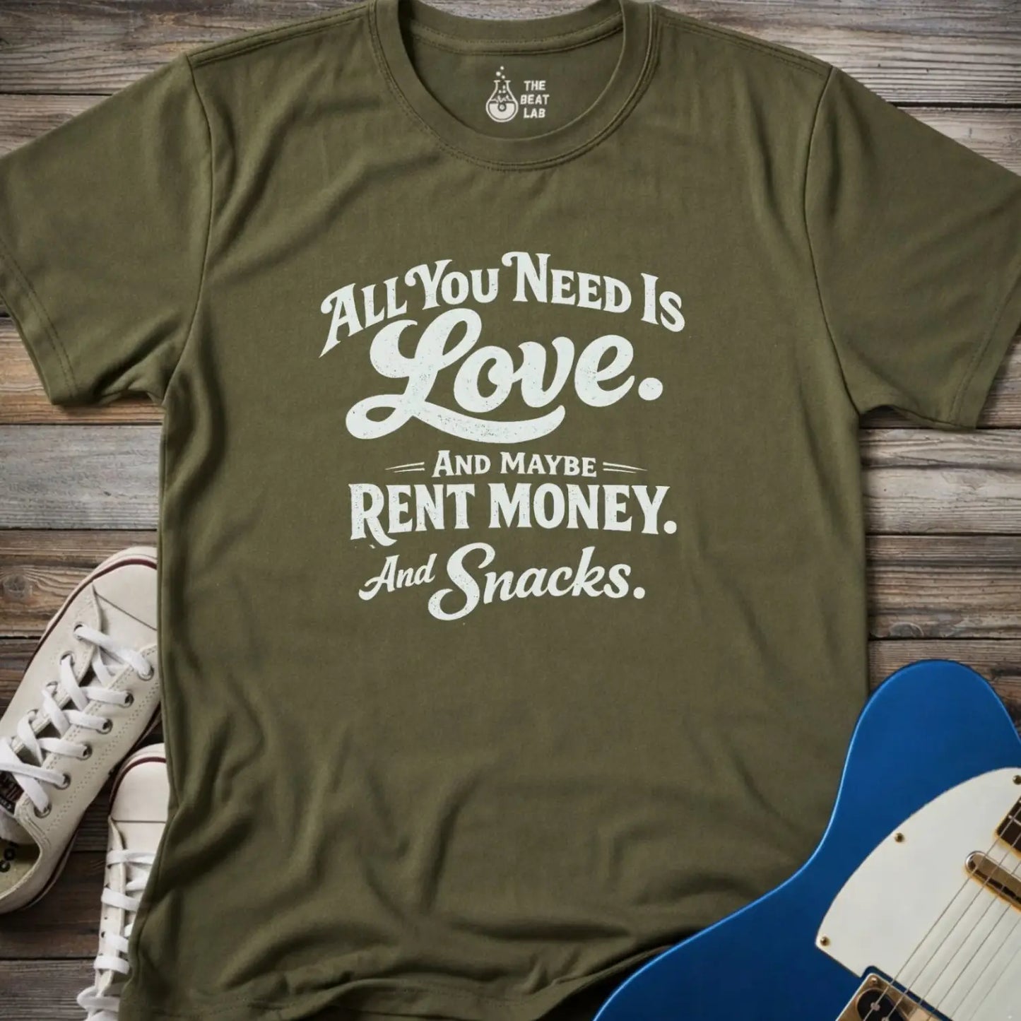All You Need Is Love T-shirt - Military Green / S - T-Shirt
