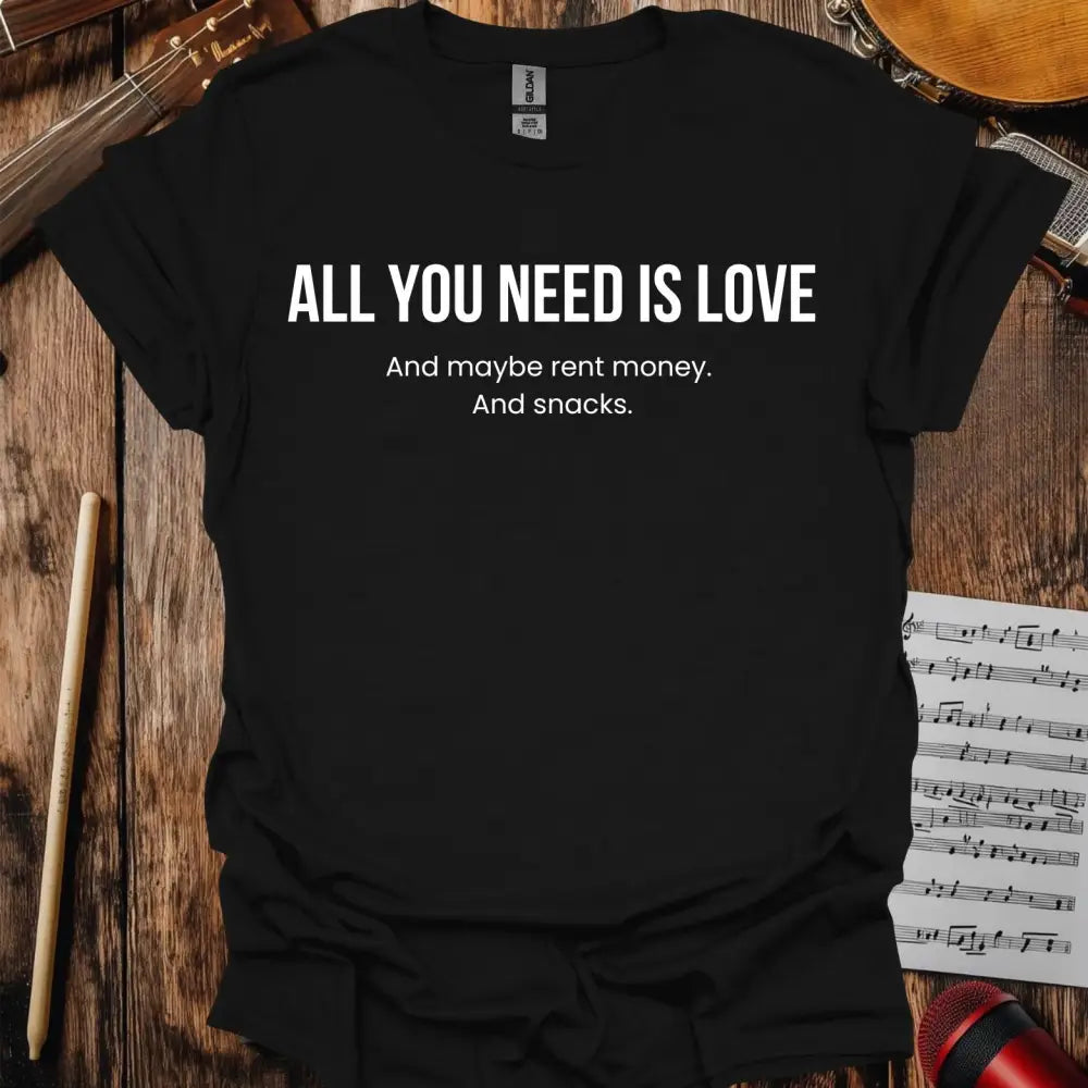 All You Need Is Love T-shirt Black
