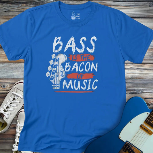 Bass Is The Bacon Of Music T-shirt - Royal / S - T-Shirt