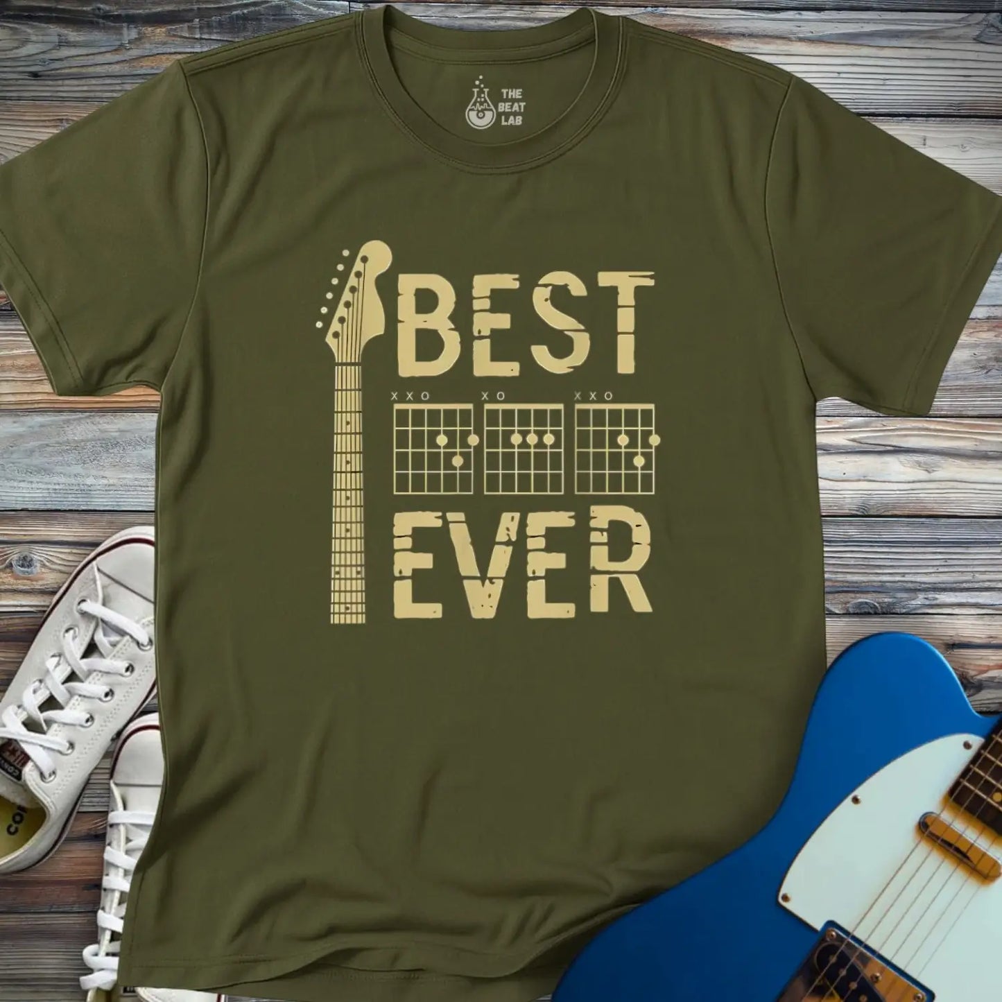 Best Dad Ever T-shirt - Military Green / S - T-Shirt