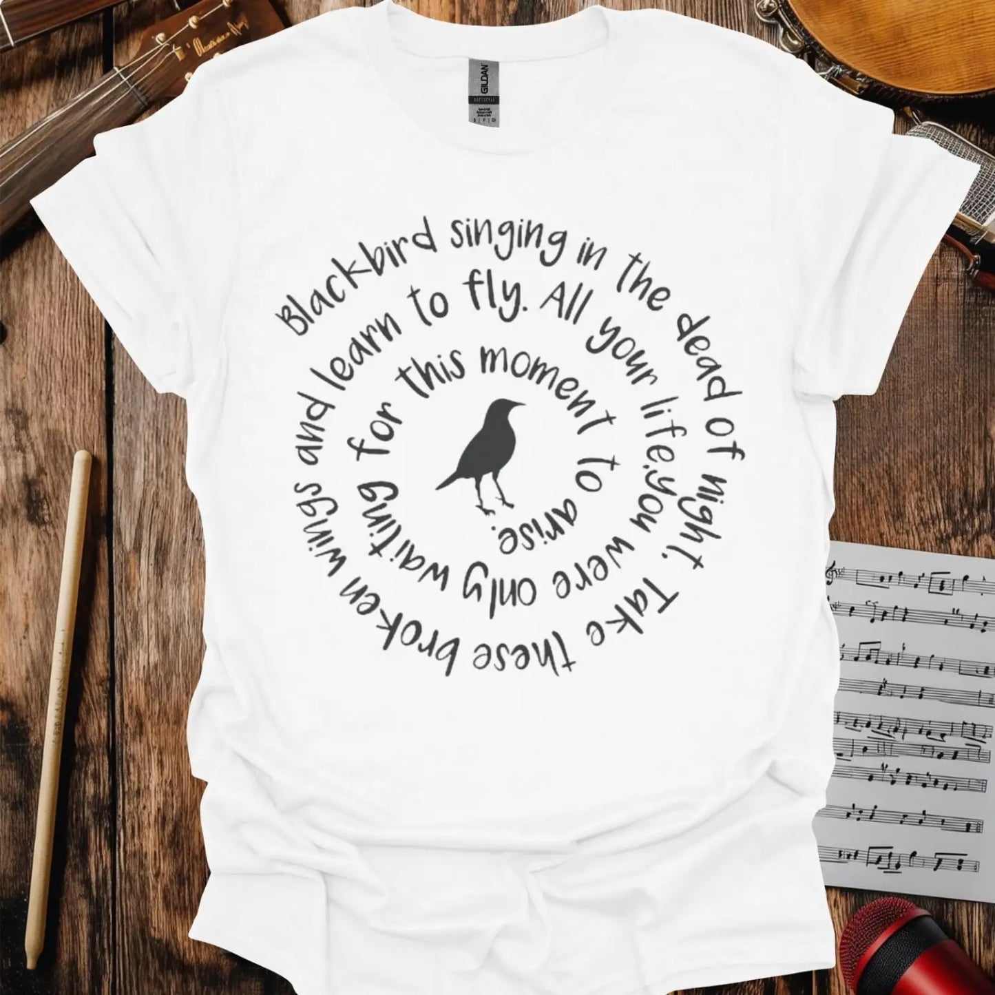 Blackbird The Beatles T-shirt White