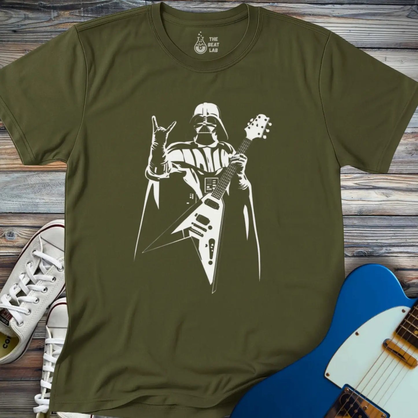 Darth Vader T-shirt - Military Green / S - T-Shirt