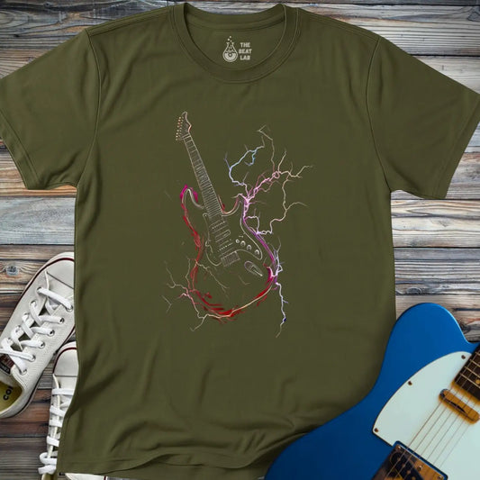 Electric Guitar T-shirt - Military Green / S - T-Shirt
