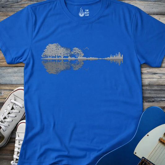 Forest Guitar (I) T-shirt - Royal / S - T-Shirt
