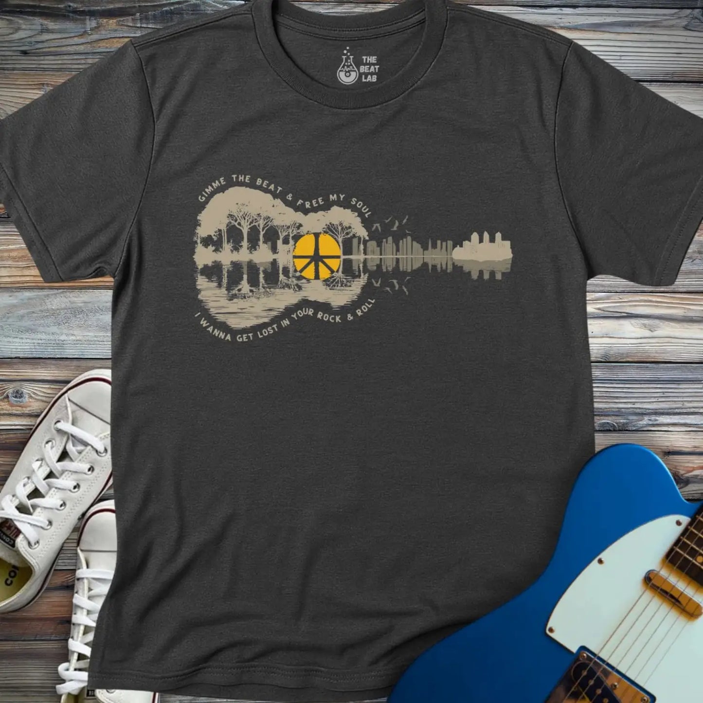 Gimme the Beat T-shirt - Dark Heather Grey / S - T-Shirt