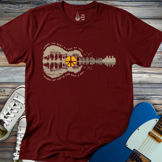 Gimme the Beat T-shirt - Maroon / S - T-Shirt