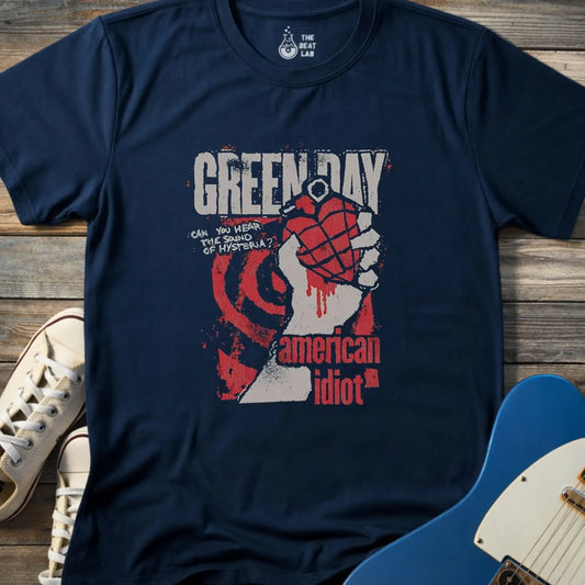 Green Day American Idiot T-shirt - Navy / S - T-Shirt
