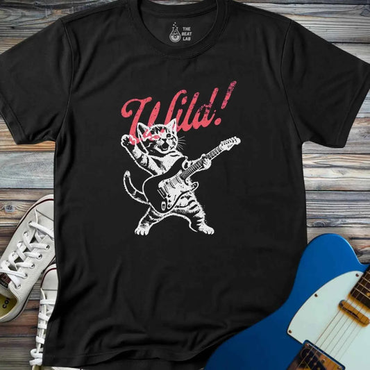 Guitar Cat Wild T-shirt
