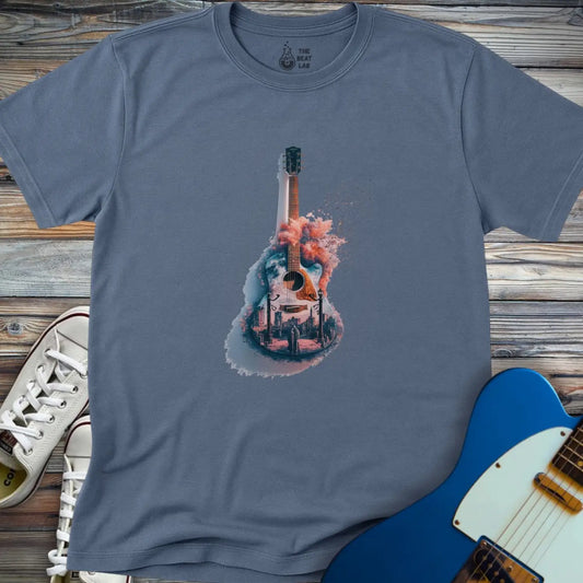 Guitar City T-shirt - Heather Indigo / S - T-Shirt