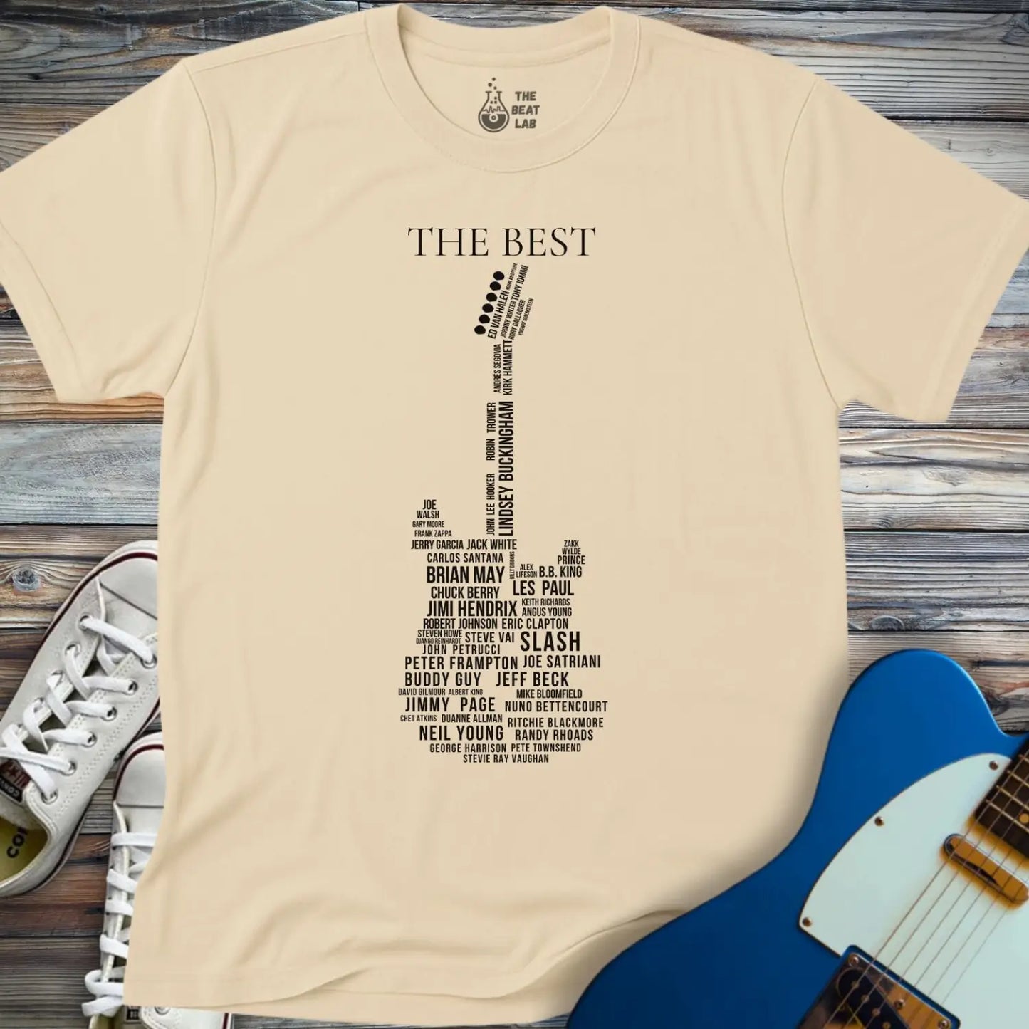 Guitar Legends T-shirt - Sand / S - T-Shirt
