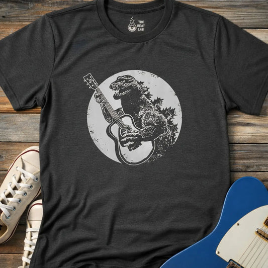 Guitar Rex T-shirt - Dark Heather Grey / S - T-Shirt