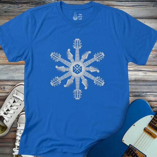 Guitar Snowflake T-shirt - Royal / S - T-Shirt