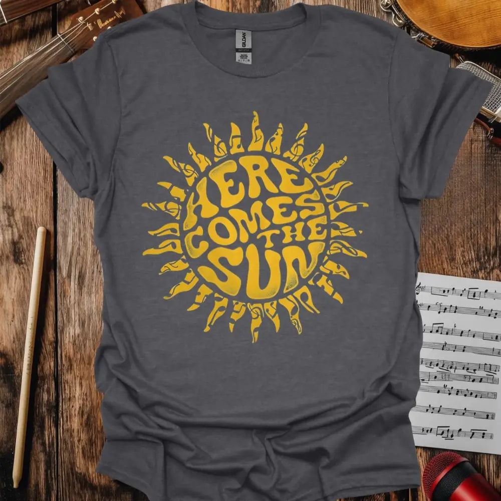 Here Comes the Sun T-shirt - S / Dark Heather Grey - T-Shirt