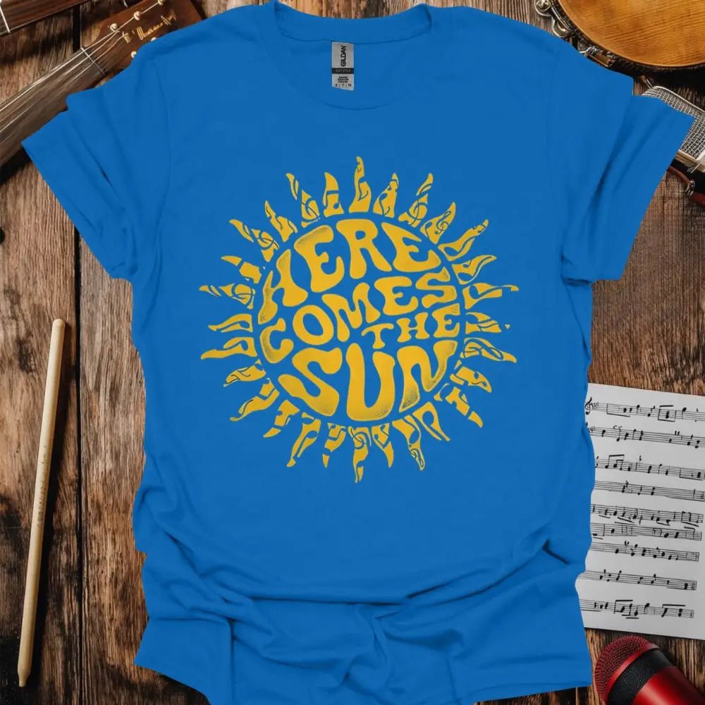 Here Comes the Sun T-shirt - S / Royal - T-Shirt