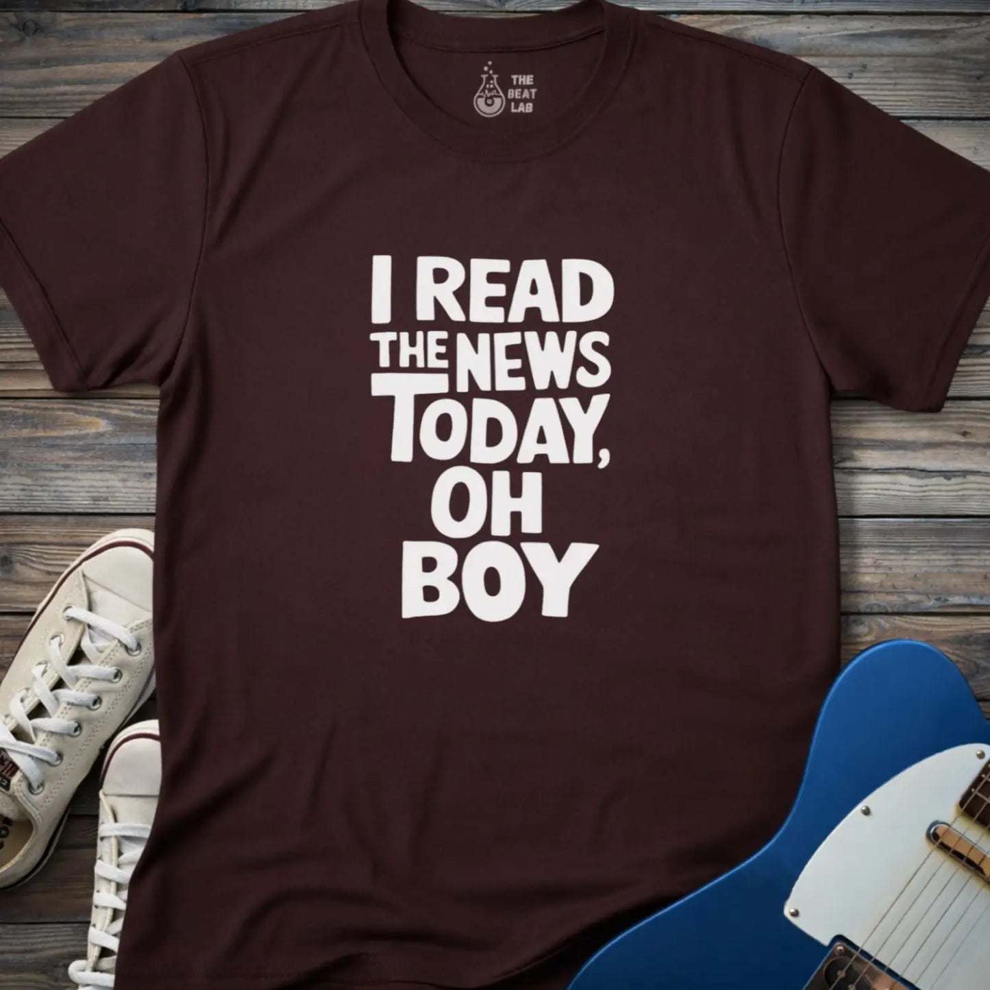 I Read the News Today T-shirt - Dark Chocolate / S - T-Shirt