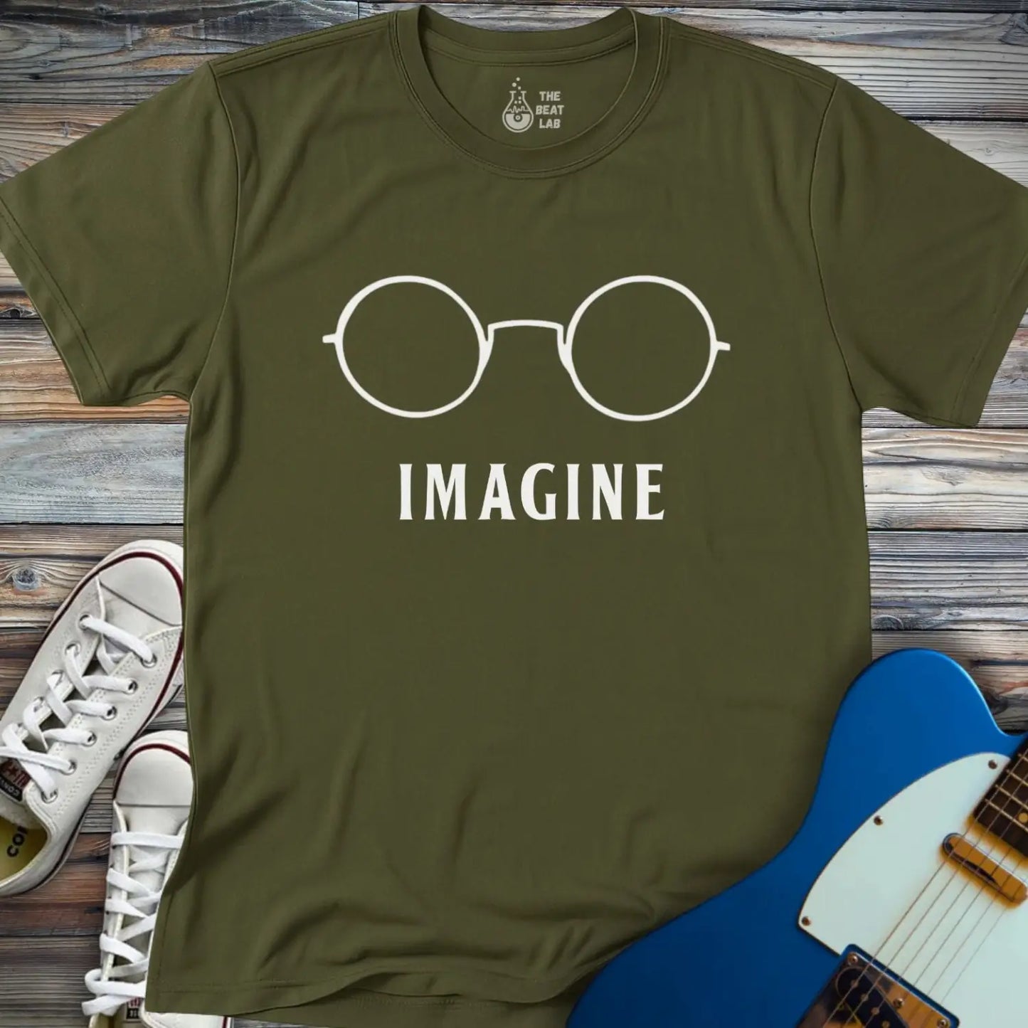 Imagine T-shirt - Military Green / S - T-Shirt