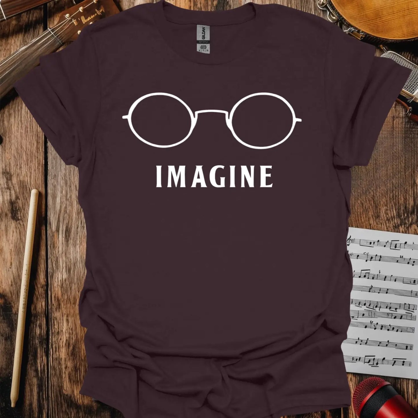 Imagine T-shirt - S / Dark Chocolate - T-Shirt