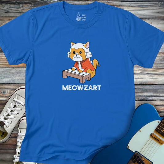 Meowzart T-shirt - Royal / S - T-Shirt