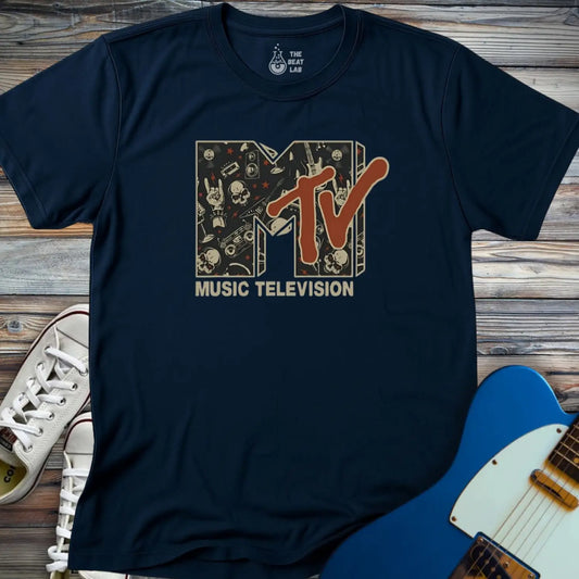 MTV Music Television T-shirt - Navy / S - T-Shirt