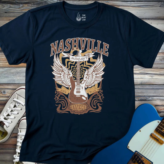 Nashville Music City (II) T-shirt - Navy / S - T-Shirt