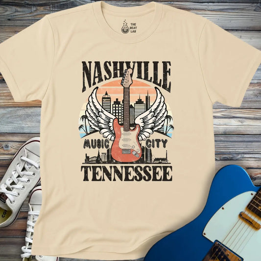 Nashville Music City (IV) T-shirt - Sand / S - T-Shirt