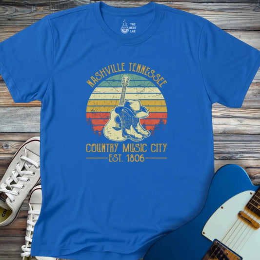 Nashville Music City (VI) T-shirt - Royal / S - T-Shirt