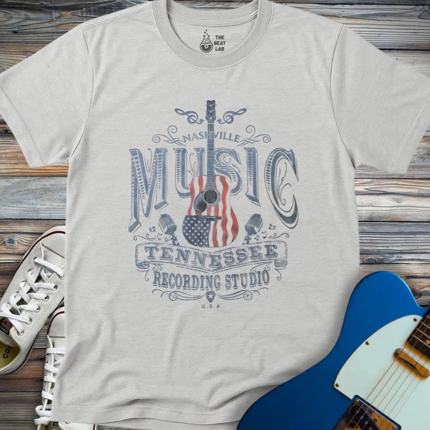 Nashville Music City (VII) T-shirt - Sport Grey / S - T-Shirt