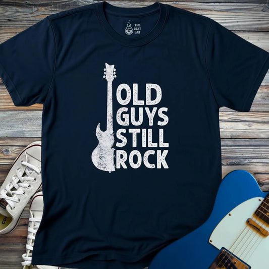 Old Guys Still Rock T-shirt - Navy / S - T-Shirt