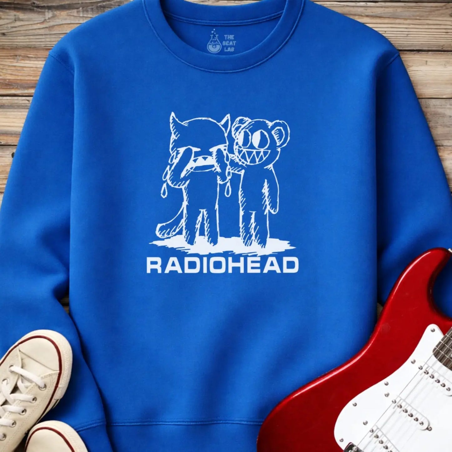 Radiohead Artwork Crewneck - Royal / S - Sweatshirt