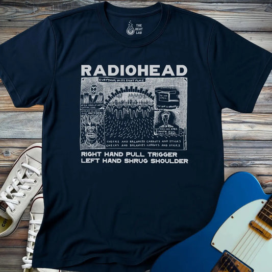 Radiohead Comic Art (II) T-shirt - Navy / S - T-Shirt