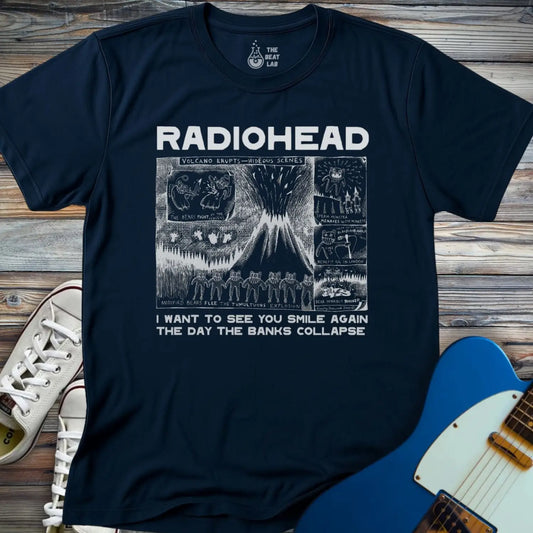Radiohead Comic Art (III) T-shirt - Navy / S - T-Shirt