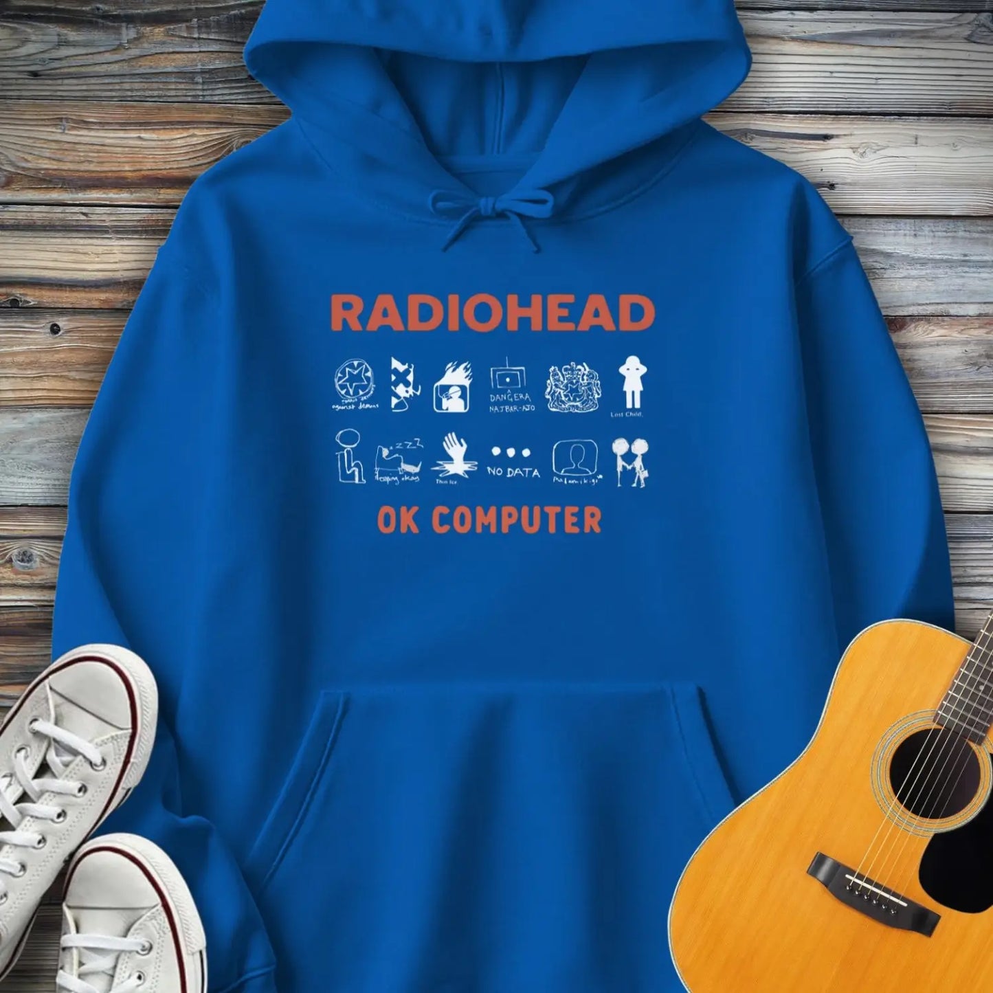Radiohead Ok Computer Hoodie - Royal / S - Hoodie