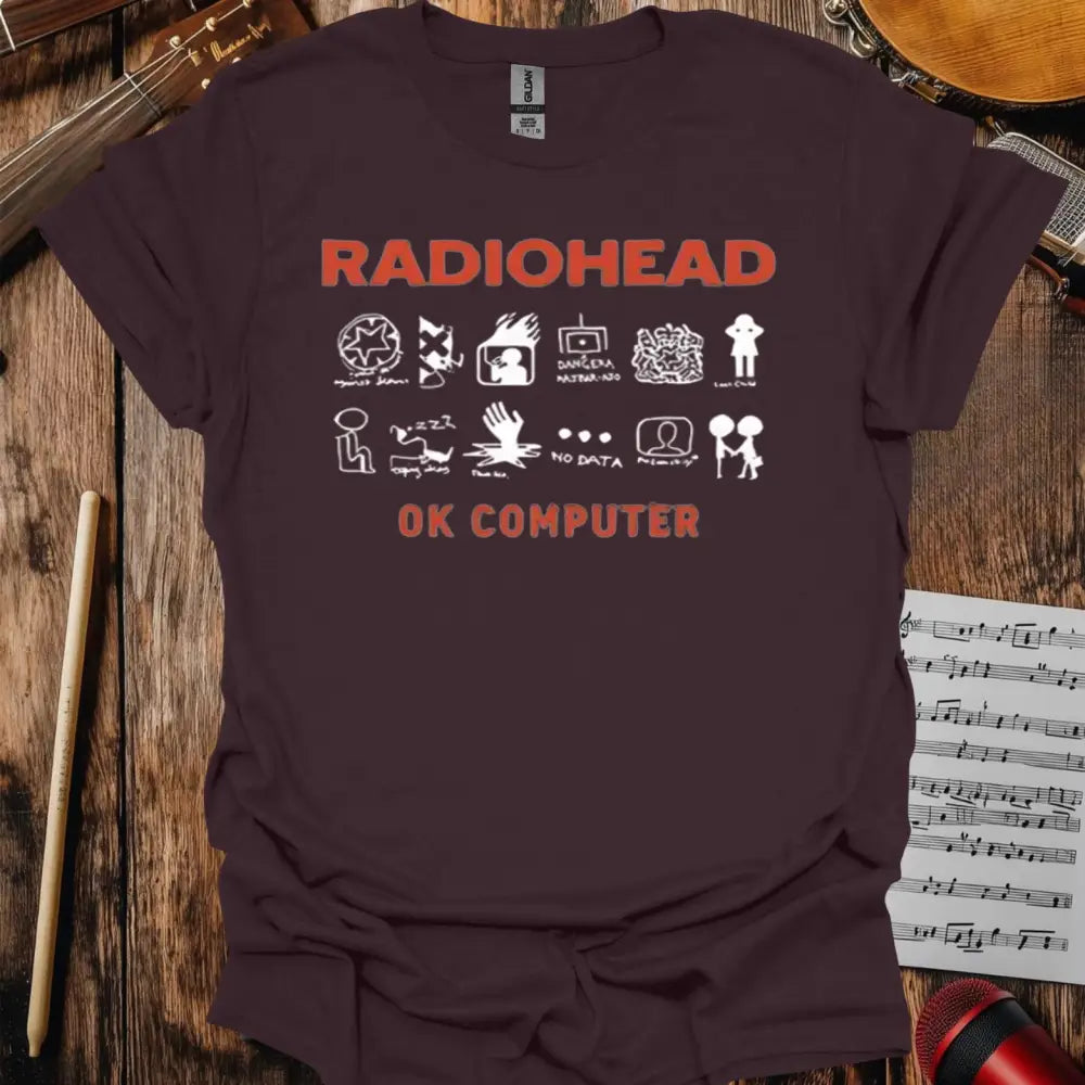 Radiohead OK Computer T-shirt - S / Dark Chocolate - T-Shirt