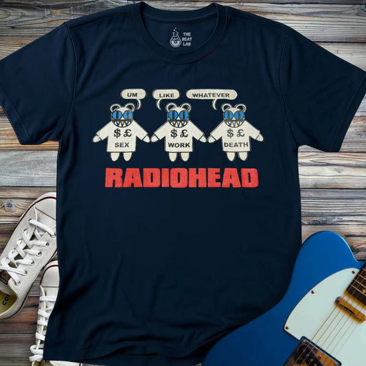 Radiohead Um Like Whatever T-shirt - Navy / S - T-Shirt