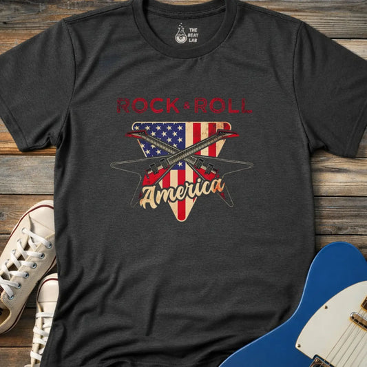 Rock and Roll America T-shirt - Dark Heather Grey / S - T-Shirt