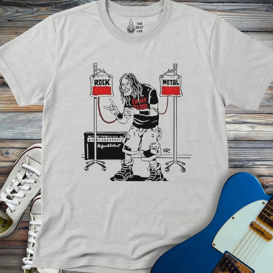 Rock Metal in My Blood T-shirt - Sport Grey / S - T-Shirt