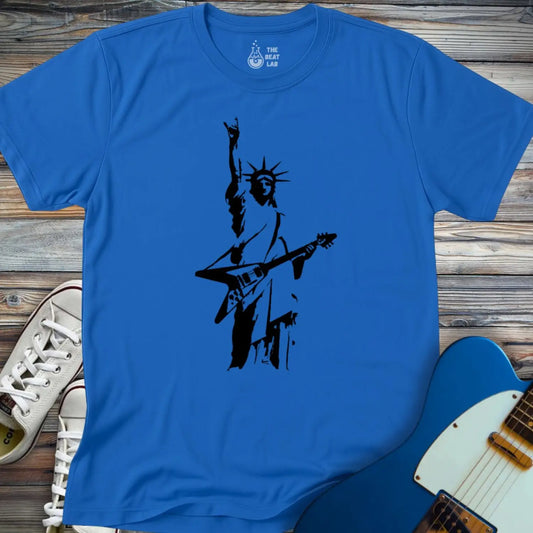 Rockstar Statue T-shirt - Royal / S - T-Shirt