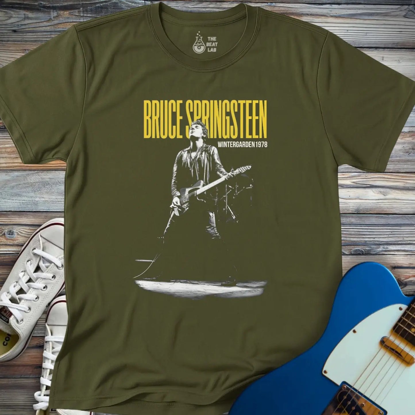 Springsteen Wintergarden 1978 T-shirt - Military Green / S - T-Shirt