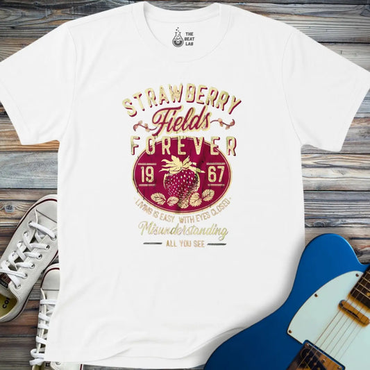 Strawberry Fields Forever T-shirt - White / S - T-Shirt