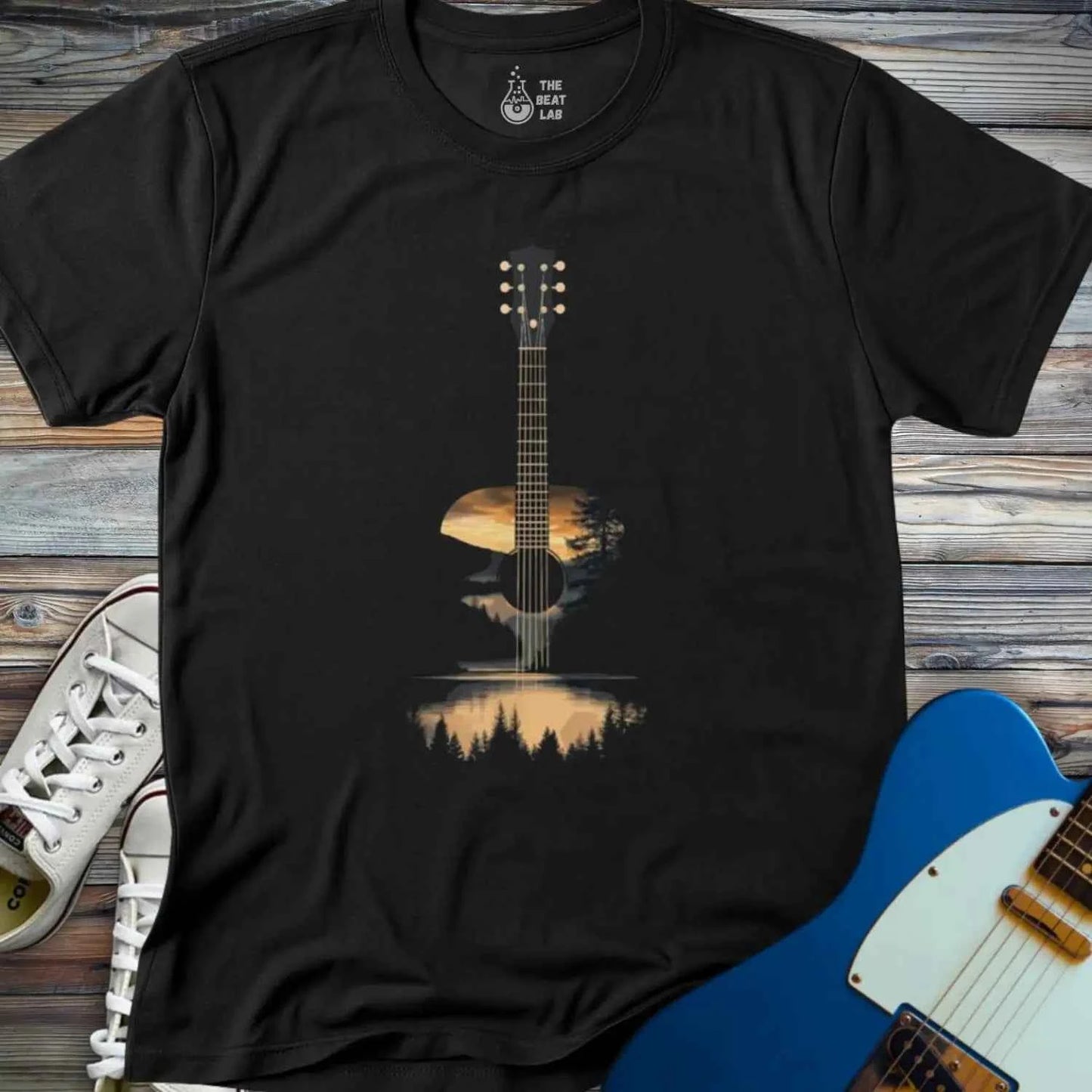 Sunset Forest Guitar T-shirt