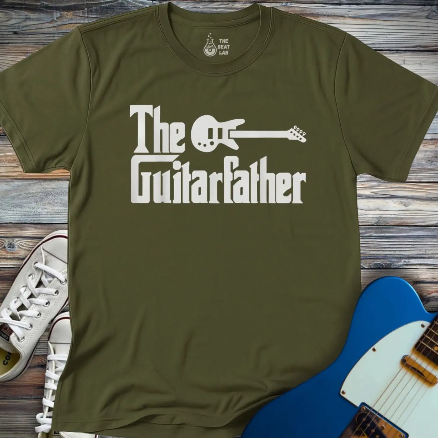 The Guitar Father (II) T-shirt - Military Green / S - T-Shirt