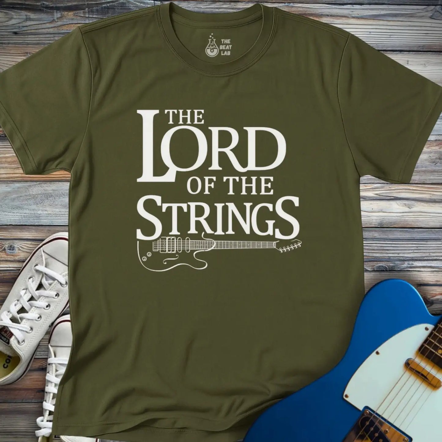 The Lord of the Strings T-shirt - Military Green / S - T-Shirt