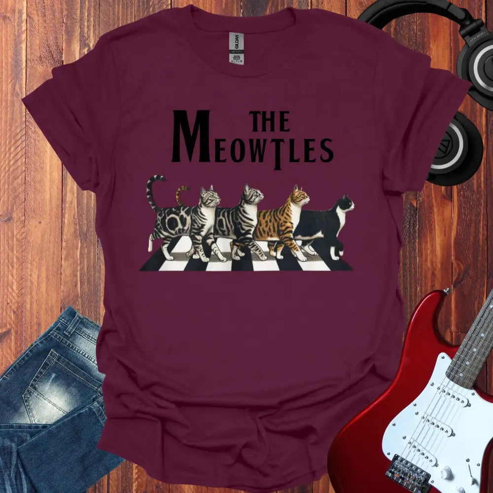 The Meowtles T-shirt Maroon