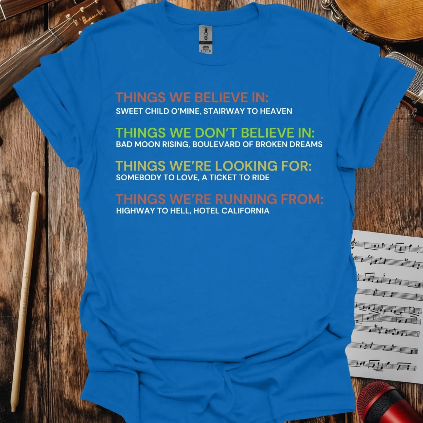 Things We Believe In T-shirt - S / Royal - T-Shirt