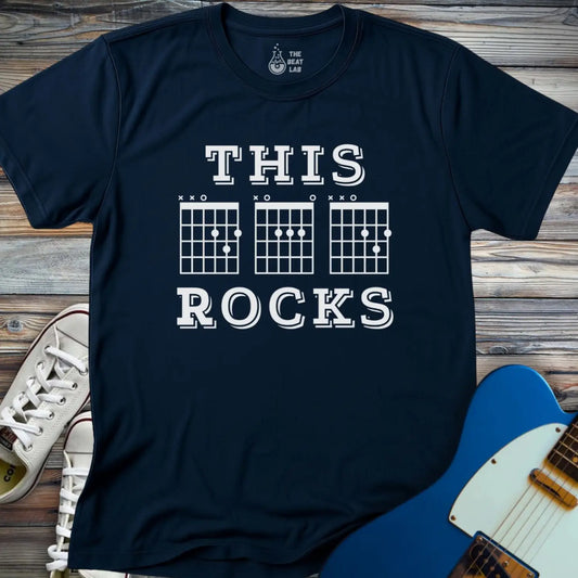This Dad Rocks T-shirt - Navy / S - T-Shirt