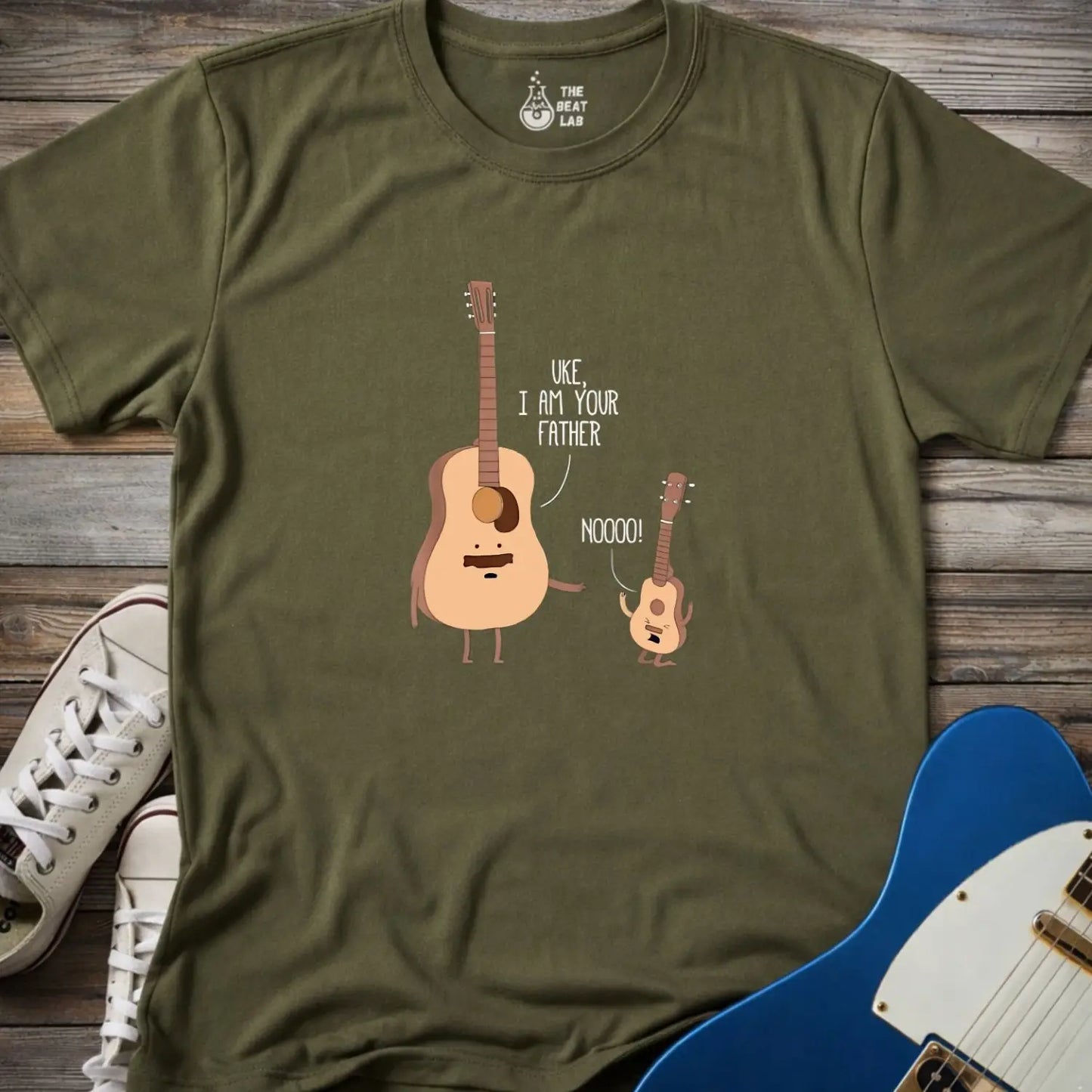 Uke I am Your Father (II) T-shirt - Military Green / S - T-Shirt