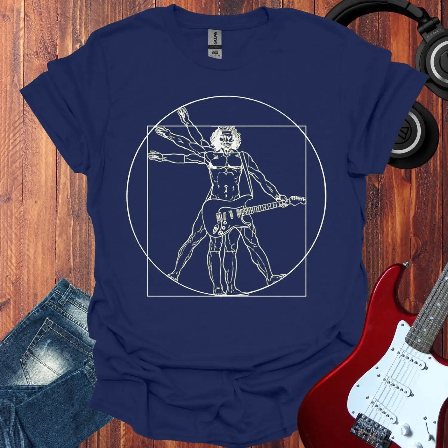 Vitruvian Rocker T-shirt Navy